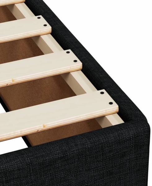 vidaXL Boxspringbett mit Matratze Schwarz 200x200 cm Stoff 3290604 Bild 10