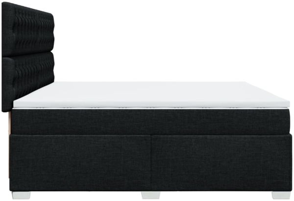 vidaXL Boxspringbett mit Matratze Schwarz 200x200 cm Stoff 3290604 Bild 8