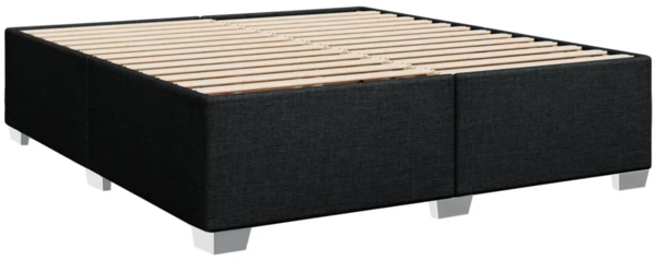 vidaXL Boxspringbett mit Matratze Schwarz 200x200 cm Stoff 3290604 Bild 4