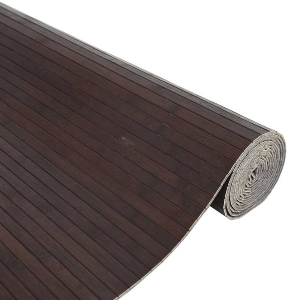 vidaXL Teppich Rechteckig Dunkelbraun 80x100 cm Bambus 376773 Bild 4