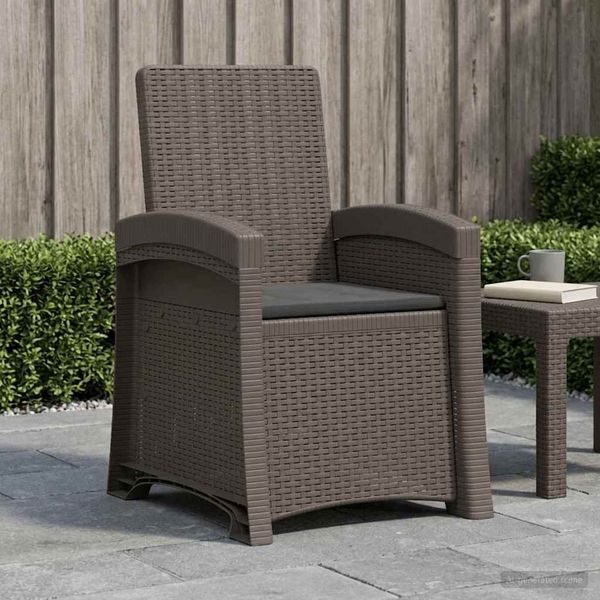 vidaXL Liegesessel Garten Rattan-Optik Hellgrau und Anthrazit PP 8012013