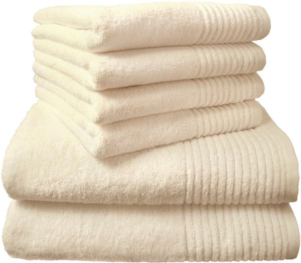 Dyckhoff Handtuch Set Brillant, Walkfrottee (Set, 6-St), mit Streifenbordüre,4 Handtücher (50x100cm), 2 Duschtücher (70x140cm)