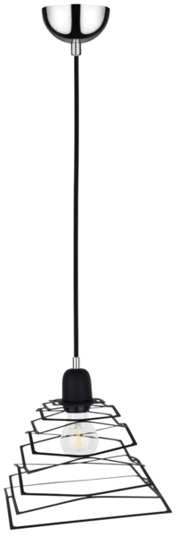 Hängeleuchte, Industriell, Metall schwarz, H 120cm