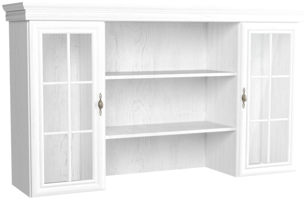 Buffetaufsatz Kora Vitrinenaufsatz 168cm 2-türig andersen pinie rustikal