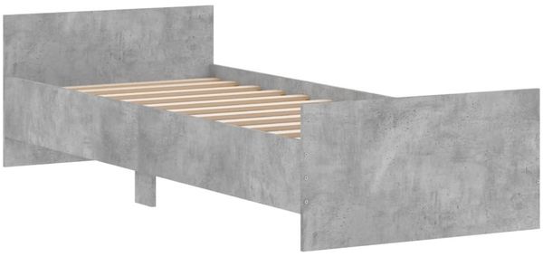 vidaXL Bettgestell Betongrau 75x190 cm Holzwerkstoff 835949 Bild 3