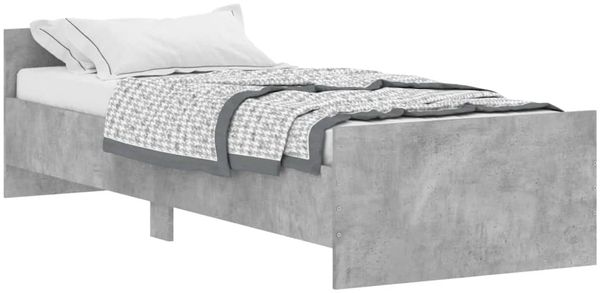 vidaXL Bettgestell Betongrau 75x190 cm Holzwerkstoff 835949 Bild 2