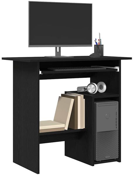 vidaXL Schreibtisch Schwarz Eichen-Optik 80x45x74 cm Holzwerkstoff 862007 Bild 4