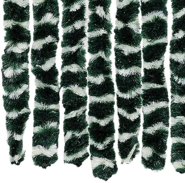 vidaXL Fliegenvorhang Grün und Weiß 118x220 cm Chenille 4004887 Bild 6