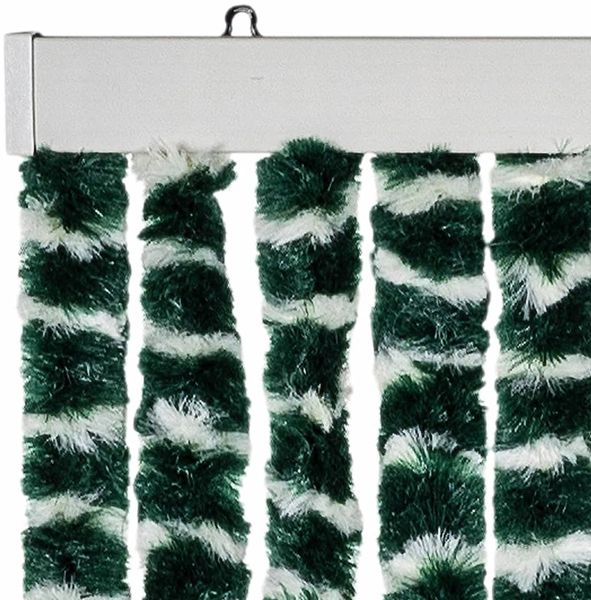 vidaXL Fliegenvorhang Grün und Weiß 118x220 cm Chenille 4004887 Bild 4