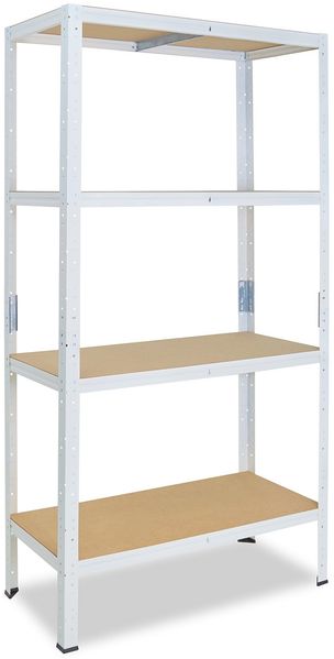 shelfplaza HOME 180x60x50 cm Schwerlastregal in weiß mit 4 Böden und 175 kg Traglast pro Boden