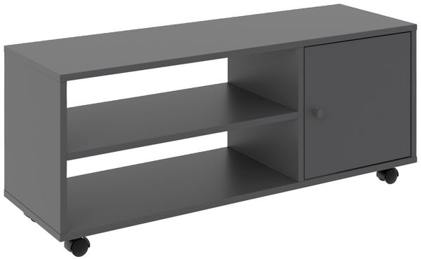 BOXXX 'MAJA' TV-Aufsatz TV-Rollwagen breit, Melamin anthrazit, 100 x 42 x 33.5 cm, mit Rollen