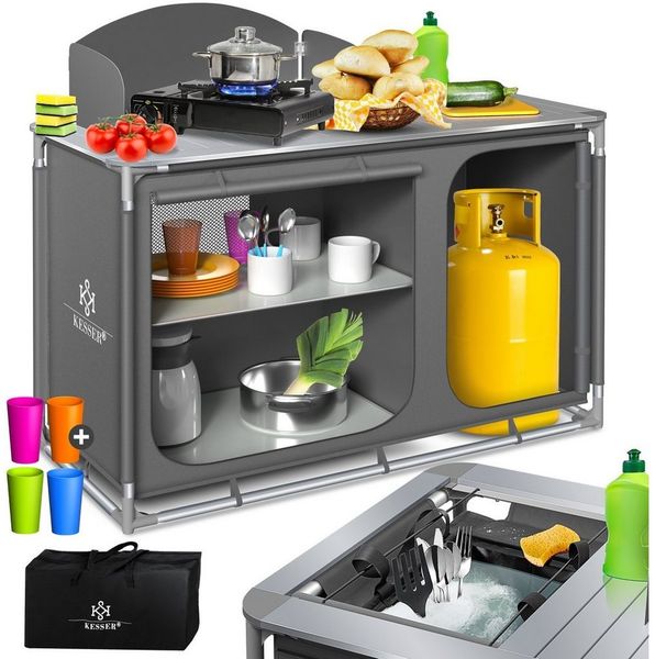 KESSER Campingschrank Campingschrank, Campingküche mit Aluminiumgestell