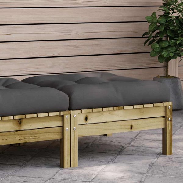 vidaXL Gartenhocker mit Kissen Kiefernholz Imprägniert 838168