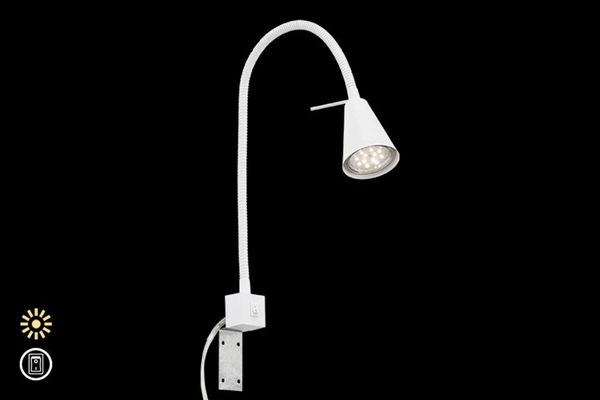 Briloner LED Wandleuchte Tuso weiß 5W, warmweiß