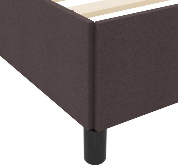 vidaXL Boxspringbett Dunkelbraun 120 x 190 cm Stoff 3398846 Bild 8