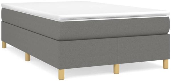 vidaXL Boxspringbett mit Matratze Dunkelgrau 120x190 cm Stoff 3269691