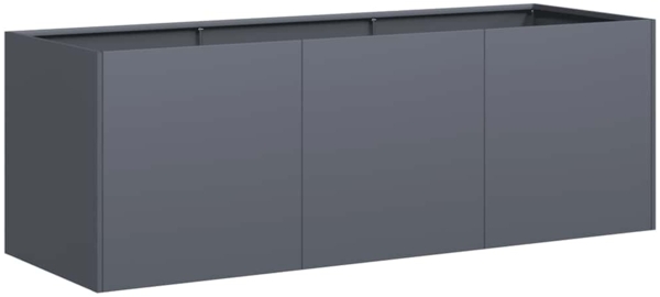 vidaXL Pflanzgefäß Anthrazit 120 x 40 x 40 cm Kaltgewalzter Stahl 860677