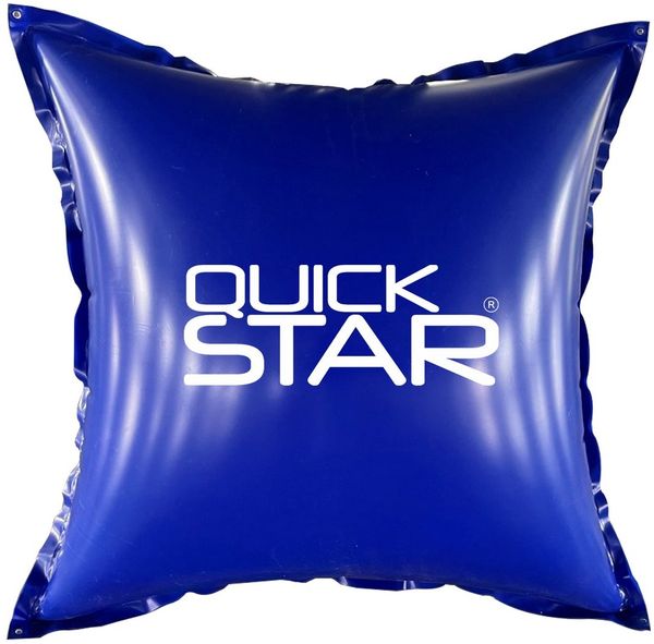 Quick Star Pool-Abdeckplane Poolkissen, PVC Winter Pool Luftkissen, 4 Seile & Reparaturset, 0,44 mm PVC, doppelt vernäht – widerstandsfähig bis -25 °C