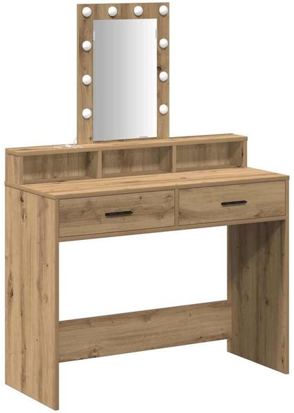 Schminktisch, Kosmetiktisch mit Speicher Braun 100 x 41 x 140 cm Holzwerkstoff Bild 2