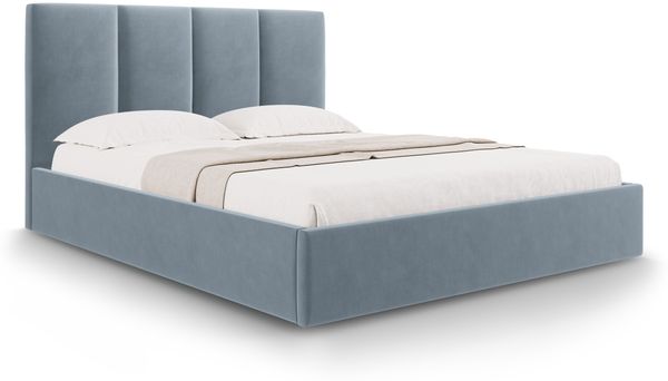 Micadoni Bett Pyla Samt Blau 180x200