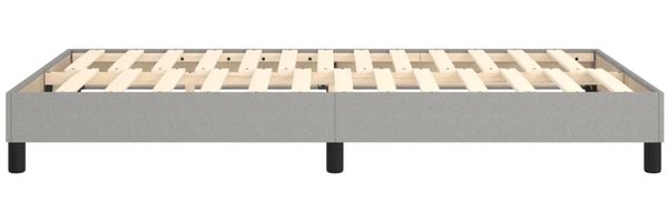 vidaXL Polsterbett, Stoff, 25,0 cm, Hellgrau, 120x200 cm, mit Lattenrost, Schwarz Bild 6
