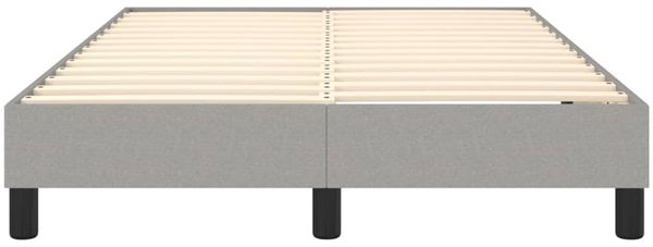 vidaXL Polsterbett, Stoff, 25,0 cm, Hellgrau, 120x200 cm, mit Lattenrost, Schwarz Bild 5