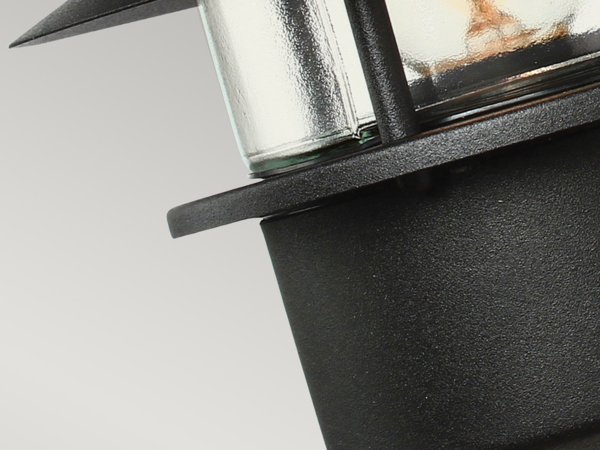 Außenleuchte, Wandlampe, Edelstahl, H 23,6 cm, Schwarz Bild 5