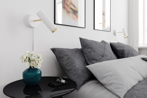 By Rydéns 4300450-5002 Puls Wandleuchte 1-flammig weiß matt goldfarben Bild 2