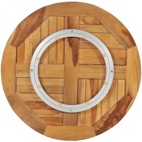 vidaXL Drehplatte Teak Massivholz 49386