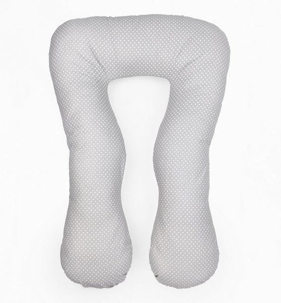 Loolay Stillkissen Schwangerschaftskissen Seitenschläferkissen Stillkissen Typ A U XXXL, 330 cm Lagerungskissen GRAU MUSTERN, LUX WEICH Relaxkissen + 100% Bio-Bauwolle Bezug, 100% Europäische Stoffe und Kleinserien-Nähen!