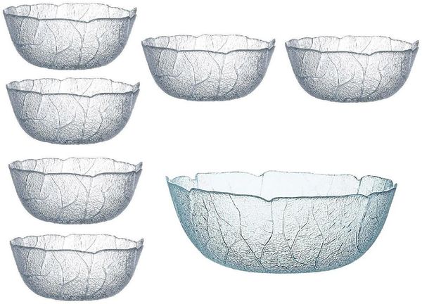 Luminarc Schüssel Luminarc Aspen Schüssel 23 cm+ Schalen 12 cm Set 7 tlg, Glas, (Spar-Set)