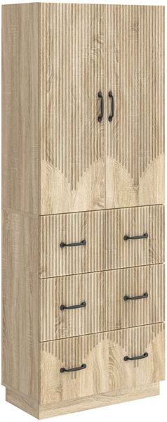 vidaXL Schrankset 2 pcs Sonoma-Eiche 66 x 34,5 x 87 cm Holzwerkstoff 3416801