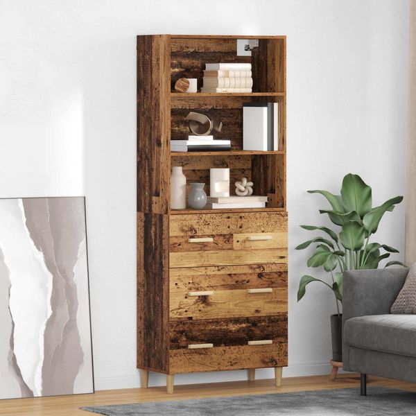vidaXL Highboard Altholz 69,5 x 32,5 x 180 cm Holzwerkstoff 3415807