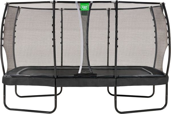 EXIT Trampolin Allure Premium rechteckig 244x427 cm Schwarz mit Premium Sicherheitsnetz