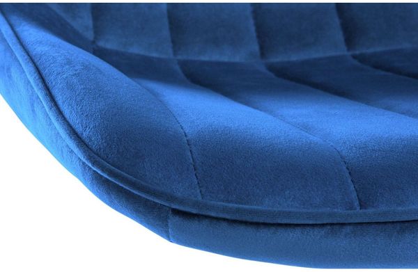CLP Barhocker Toni Samt höhenverstellbar und drehbar,blau weiß Bild 7