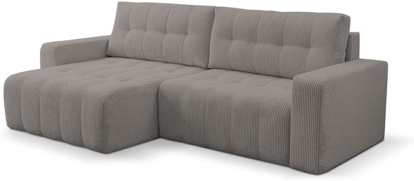 Selsey 'Maillo' Ecksofa mit Schlaffunktion & Bettkasten, Cord, Universal, Beige