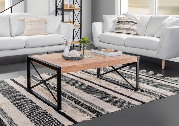 Gutmann Factory Couchtisch Downtown, aus massivem Akazienholz, Breite 110 cm