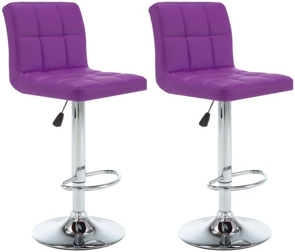 vidaXL Barhocker 2 Stk. Lila Kunstleder [323641]