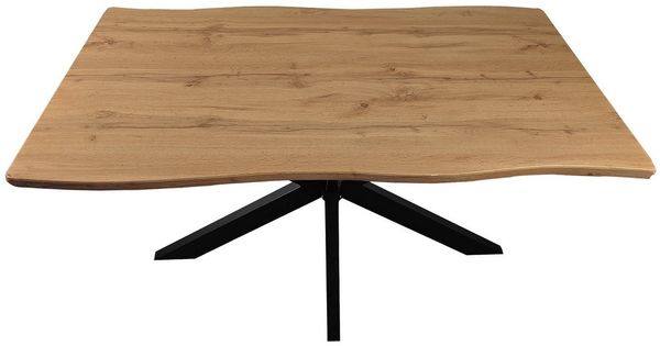 SAM® Esstisch TorbenS, Holz Wildeiche-Optik, Spider-Metallgestell, Baumkante Bild 2