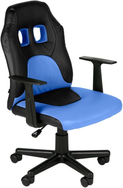 CLP Schreibtischstuhl Fun für Kinder Kunstlederbezug Armlehnen abnehmbar,schwarz/blau