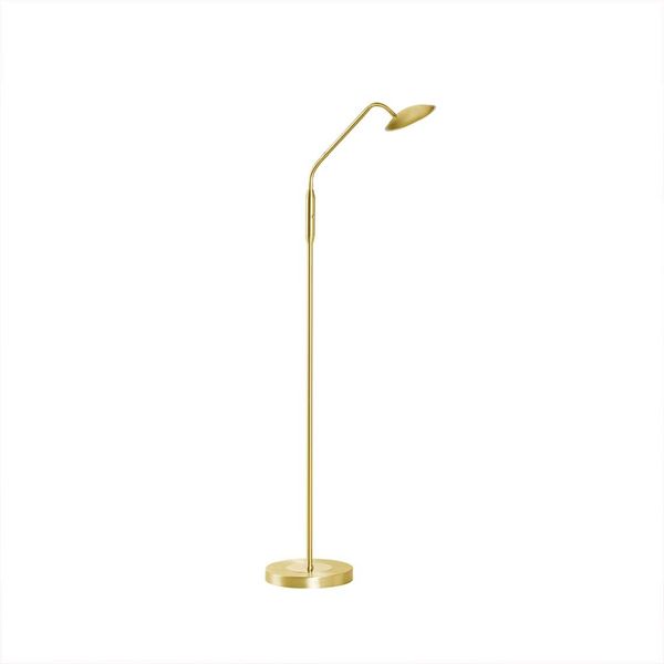 LED Stehlampe, messing, Touchdimmer, H 135 cm