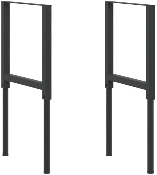 vidaXL Werkbankgestell Verstellbar 2 Stk. Metall 55x(69-95,5) cm 147931