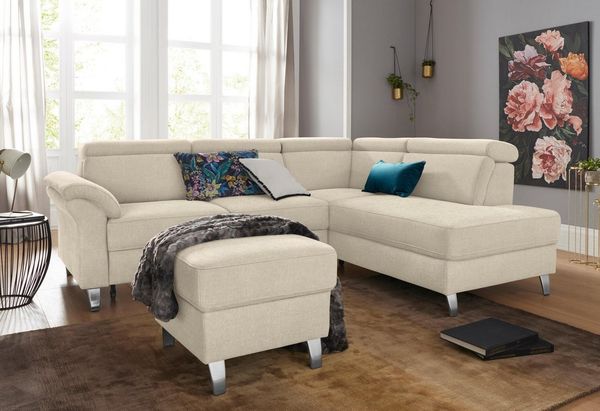 sit&more Ecksofa Arngast L-Form, inklusive Kopfteilverstellung und Federkern