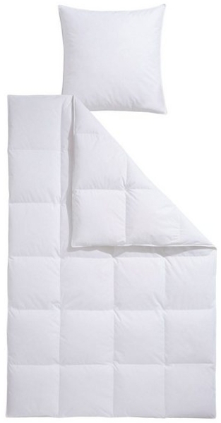 Älgdröm Daunenbettdecke + Federkissen Loftet, Bettdecke 135x200 cm, 155x220 cm, Made in Green, Füllung: Bettdecke 90% Daune/10% Federn, Kissen 85% Federn/15% Daunen, 2-tlg, Set mit Kissen 40X80 cm, 80x80 cm, allergikerfreundlich Bild 4