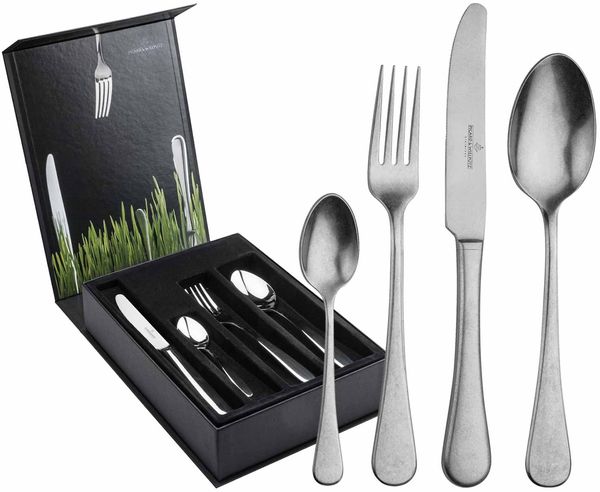 Picard & Wielpütz Landhaus Vintage Tafelbesteck 24-teilig inkl. Besteckbox