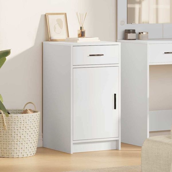 vidaXL Sideboard mit Schubladen Weiß 40 x 40,5 x 75 cm Holzwerkstoff 865064