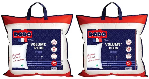DODO - PURE CONFORT Kopfkissen Stoff Weiß - B 60 cm x H 15 cm x L 60 cm