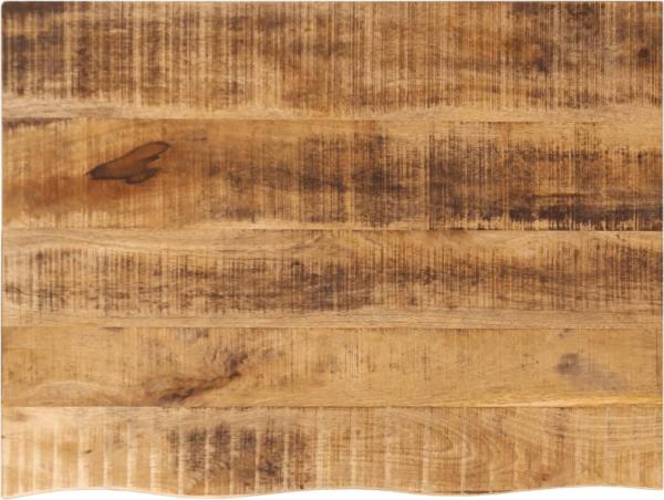 vidaXL Tischplatte 80x60x2,5 cm Baumkante Massivholz Raues Mangoholz 370356