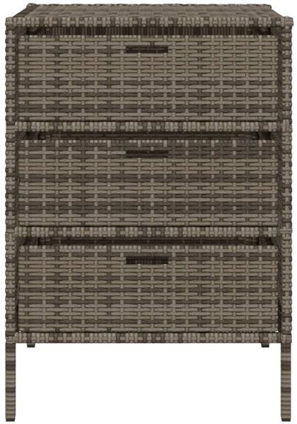 vidaXL Gartenschrank Grau 55x59x80 cm Poly Rattan 365553 Bild 7