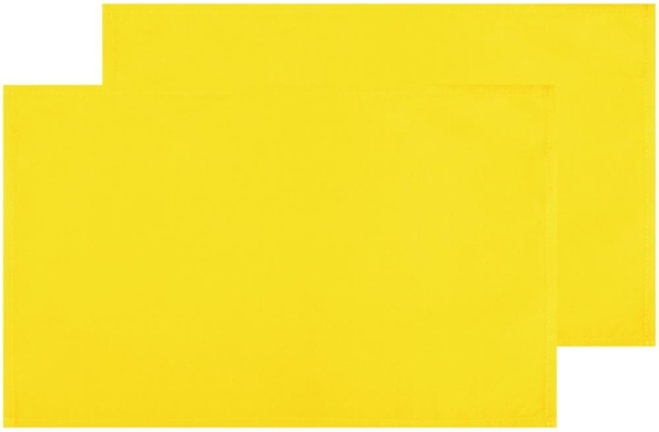 2er Set Tischsets Platzset Tischuntersetzer Platzdeckchen Tischdeko Tischmatte Essensunterlage Maße 30x45 cm, Farbe: gelb - sonnengelb